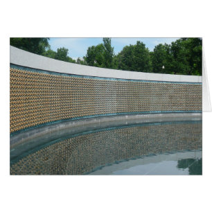 WWII Mur för minnesfrihet i Washington DC Hälsningskort