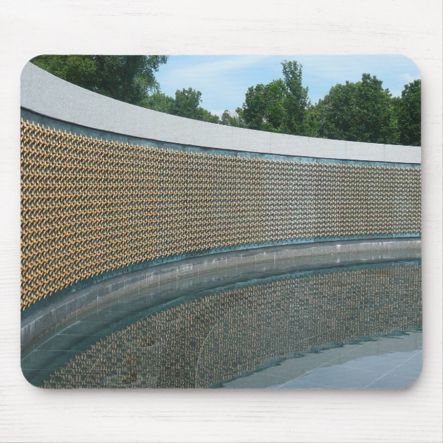 WWII Mur för minnesfrihet i Washington DC Musmatta (Framsidan)