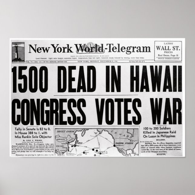 WWII Newspaper Poster (Framsidan)