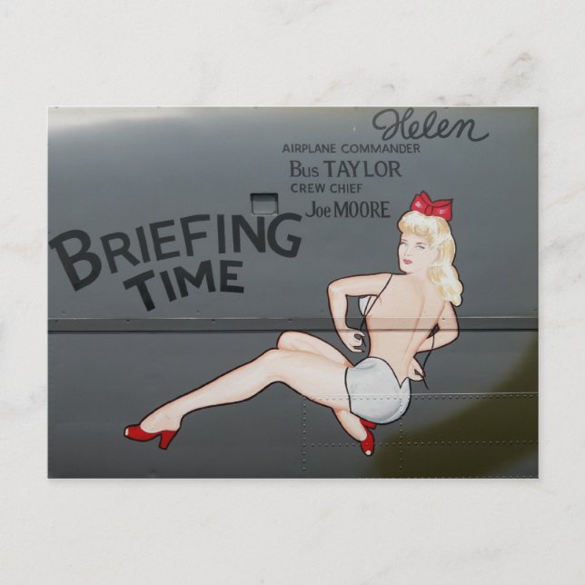 WWII Nose Art Vykort (Framsida)