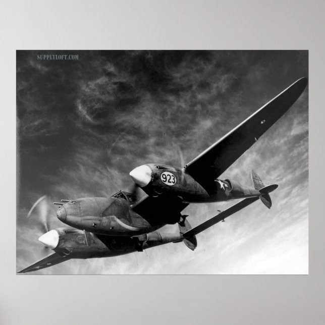 WWII P38 Blixt Poster (Framsidan)
