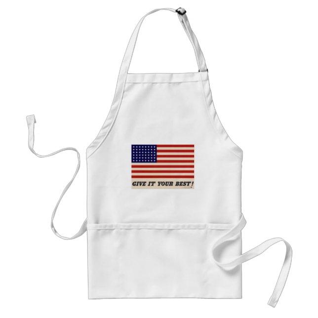 WWII Patriotic Poster Apron Förkläde (Framsidan)
