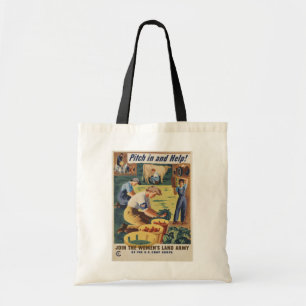 WWII Patriotic Poster Bag Tygkasse