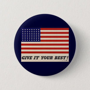 WWII Patriotic Poster Button Knapp