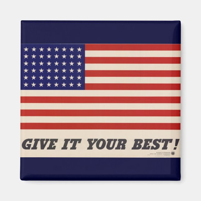 WWII Patriotic Poster Magnet (Framsidan)