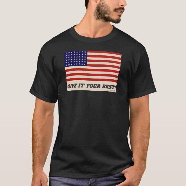 WWII Patriotic Poster Shirt Tee (Framsida)