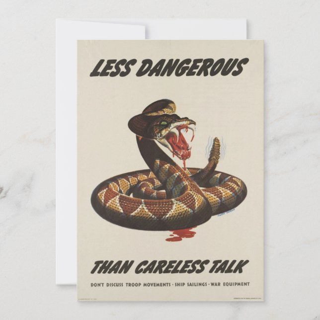 WWII Patriotisk Affisch Inbjudan (Framsida)