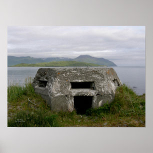 WWII-pillerask i den holländska hamnen, Alaska Poster