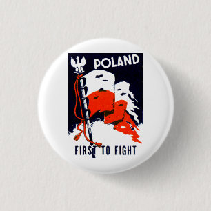 WWII Polen, först att slåss affischen Knapp