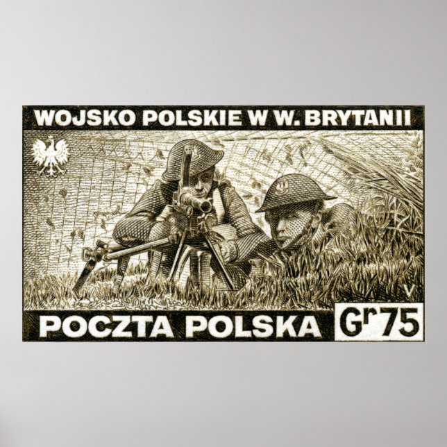 WWII Polska armén i England Poster (Framsidan)