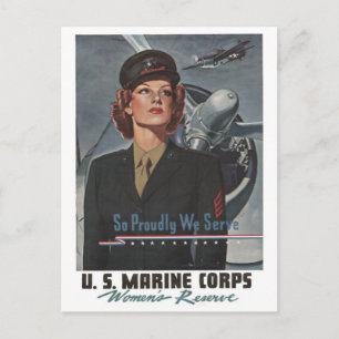 WWII-Poster för militär rekrytering - Kvinnor Vykort
