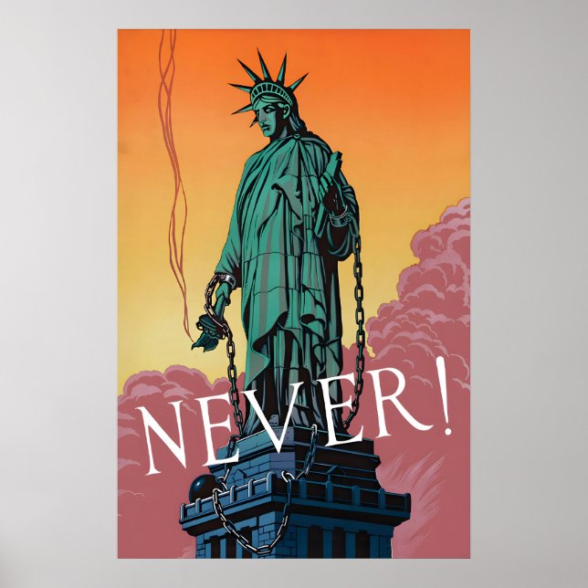 WWII Propaganda Poster Statue of Liberty (Framsidan)