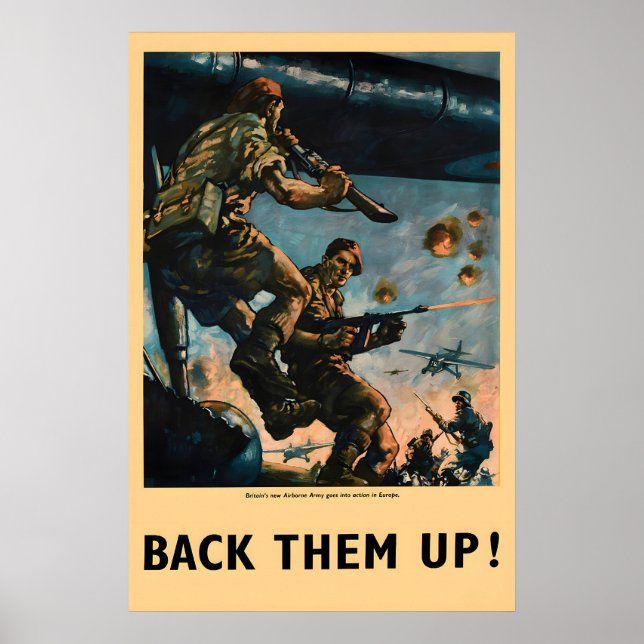 WWII-propagandaposter brittiska fallskärmsjägare s Poster (Framsidan)