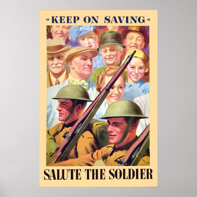 WWII-propagandaposter Hedra soldaten! Poster (Framsidan)