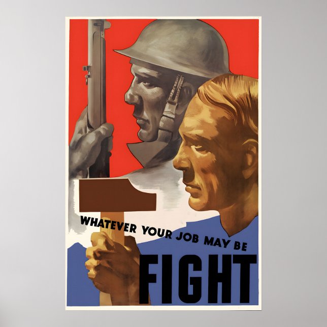 WWII-propagandaposter Kanada - Oavsett ditt jobb Poster (Framsidan)