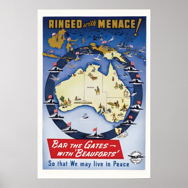 WWII-propagandaposter omgiven av hot Poster (Framsidan)