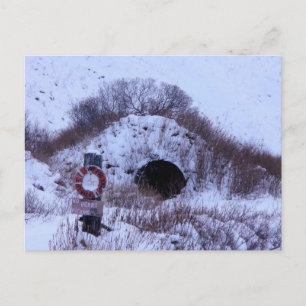 WWII Quonset Hut in Winter, Unalaska Island Vykort