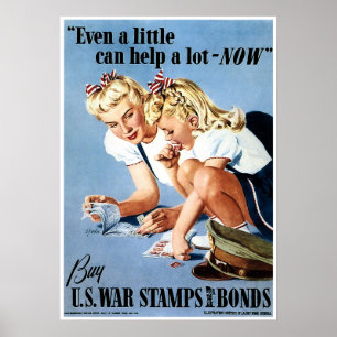 WWII Rationsobligationer i Frimärke och Krig Poster