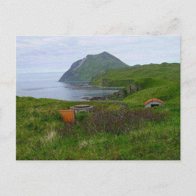 WWII Relics at Summer's Bay, Unalaska Island Vykort (Framsida)