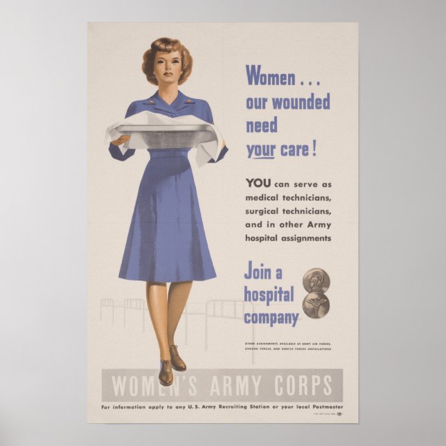 WWII:s kvinnoarmékår Poster (Framsidan)