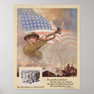 WWII-samtal till försvaret Poster