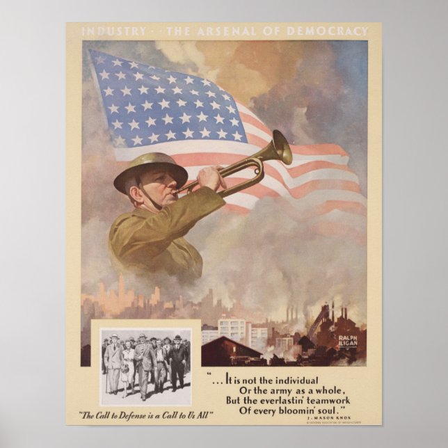 WWII-samtal till försvaret Poster (Framsidan)