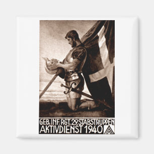 WWII-schweizareaffisch Magnet