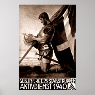 WWII-schweizareaffisch Poster