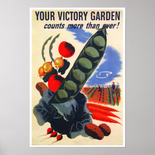 WWII-segerträdgård Poster