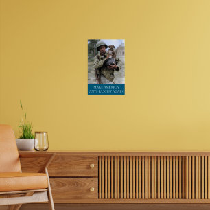 WWII-soldat med valp MAAFA Poster