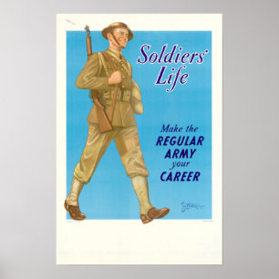 WWII Soldiers Life Poster