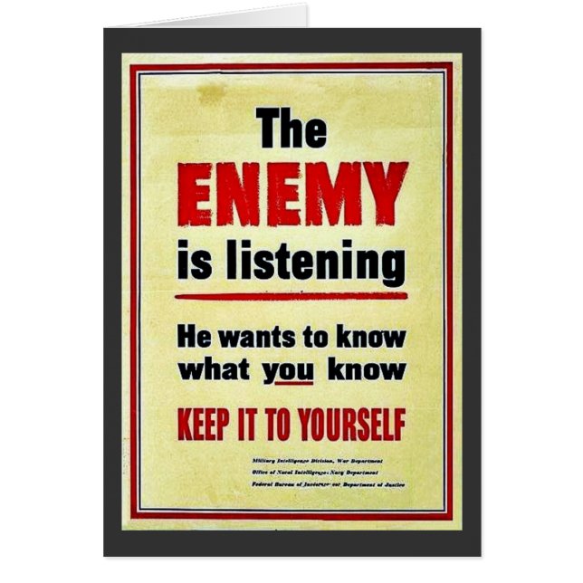 Wwii som lyssnar hälsningskort (Framsidan)