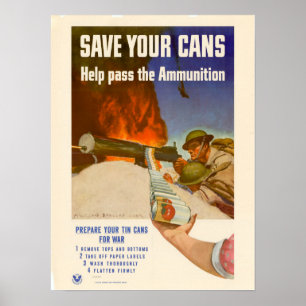 WWII-Spara dina burkar Poster