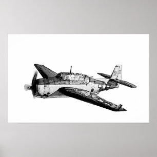 WWII-stridsflygplan Poster