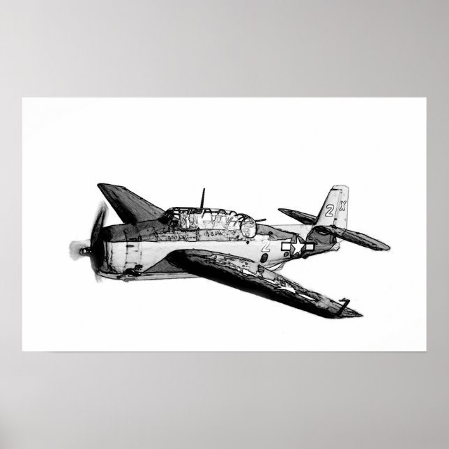 WWII-stridsflygplan Poster (Framsidan)