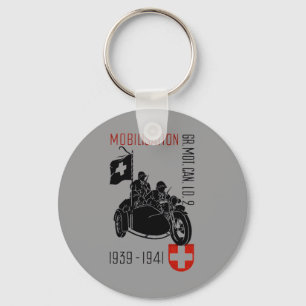 WWII Swiss Recon Motorcle Nyckelring