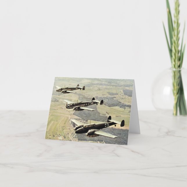 WWII tre Messerschmitt ME-110 Kort (Framsida)