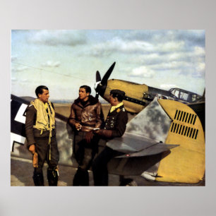 WWII Tyska ME-109 Piloter Poster