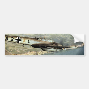 WWII-tysken ME-110 över engelska kanaliserar Bildekal