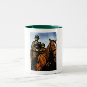 WWII-tyskkavalleri Två-Tonad Mugg