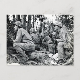 WWII US Marines on Peleliu Vykort