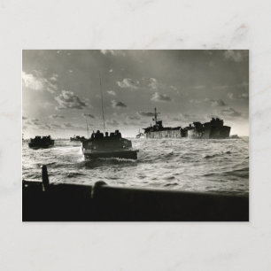 WWII US Marines överfall Iwo Jima Vykort