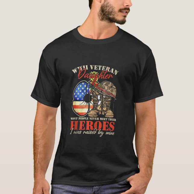 Wwii Veteran Dotter De flesta människor möts aldri T Shirt (Framsida)
