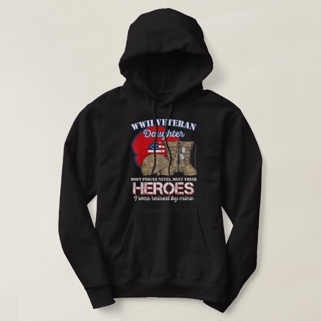WWII Veteran Dotter De flesta människor träffar al Hoodie (Design framsida)