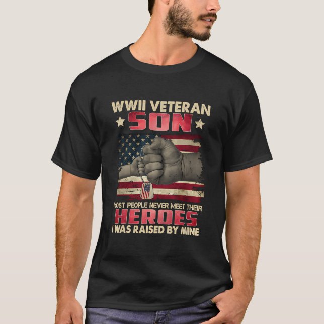Wwii Veteran Son Jag blev uppvaktad av min Hero Fa T Shirt (Framsida)