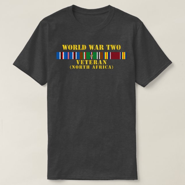 WWII Veteran w NORTH AF SVC T Shirt (Design framsida)
