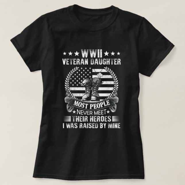 WWII Veterandotter De flesta människor möts aldrig T Shirt (Design framsida)