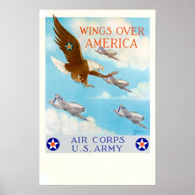 WWII Vingar över Amerika Poster (Framsidan)