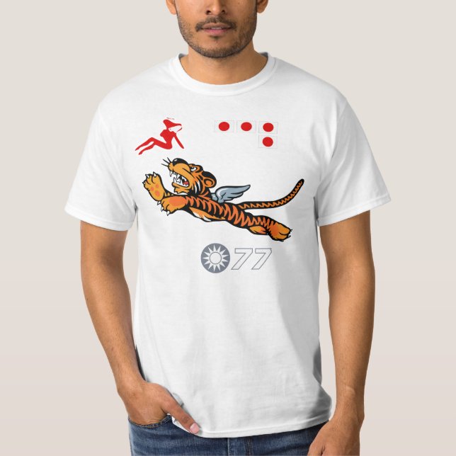 WWII-vingekonst (flygtigrar) T Shirt (Framsida)