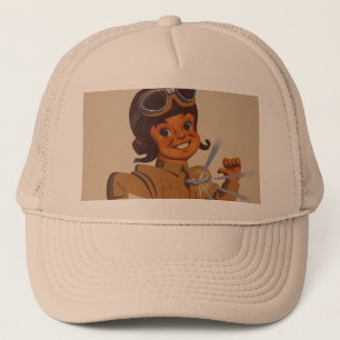 WWII Vintage affisch Hat Keps